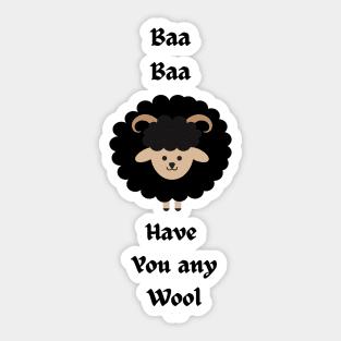 Baa Baa Black Sheep Sticker